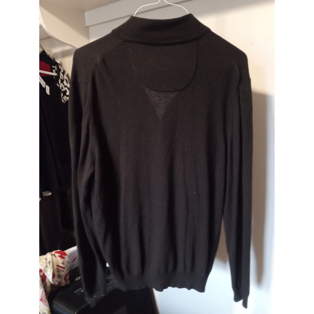 Jos. A. Bank Reserve 1/4 Zip Sweater Mens XL Brown Wool Cashmere Italian Yarn - Picture 4 of 11